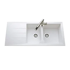 Vidage manuel CUIPD341 pour évier TUNIA 2 bacs - Siphon gain de place