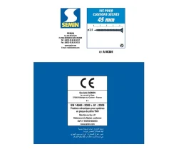 Vis Auto Perceuse 25 mm Semin - Fixation des Plaques de Plâtre sur l'Ossature - Intérieur - Boîte de 1000 Pièces (Lot de 5000)