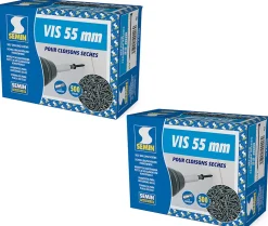 Vis Auto Perceuse 45 mm Semin - Fixation des Plaques de Plâtre sur l'Ossature - Intérieur - Boîte de 1000 Pièces (Lot de 2000)