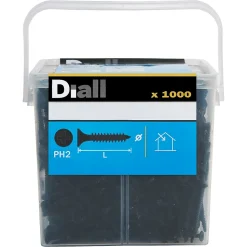 Vis autoperceuses pour plaque de plâtre, noir mat, 4,2x80 mm - 200 pièces