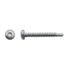 250 Vis Autoperceuses Tête Cylindrique Carrée 4.8 x 50 mm - DIN 7504 M - Zingué blanc - D-Work