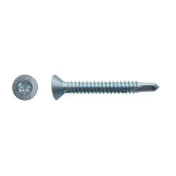 500 Vis Autoperceuses Tête Fraisée Torx 4.2 x 12.7 mm - Zingué blanc - D-Work