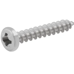 Vis à bois cylindrique en acier inoxydable A4 pozidriv 4x25 mm - 20 pièces
