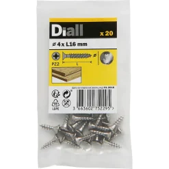 Vis à bois en acier inoxydable A4 pozidriv 4x16 mm - 20 pièces