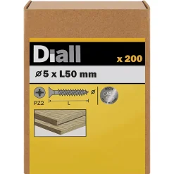 Vis à bois en acier inoxydable A2 pozidriv 4x40 mm - 200 pièces