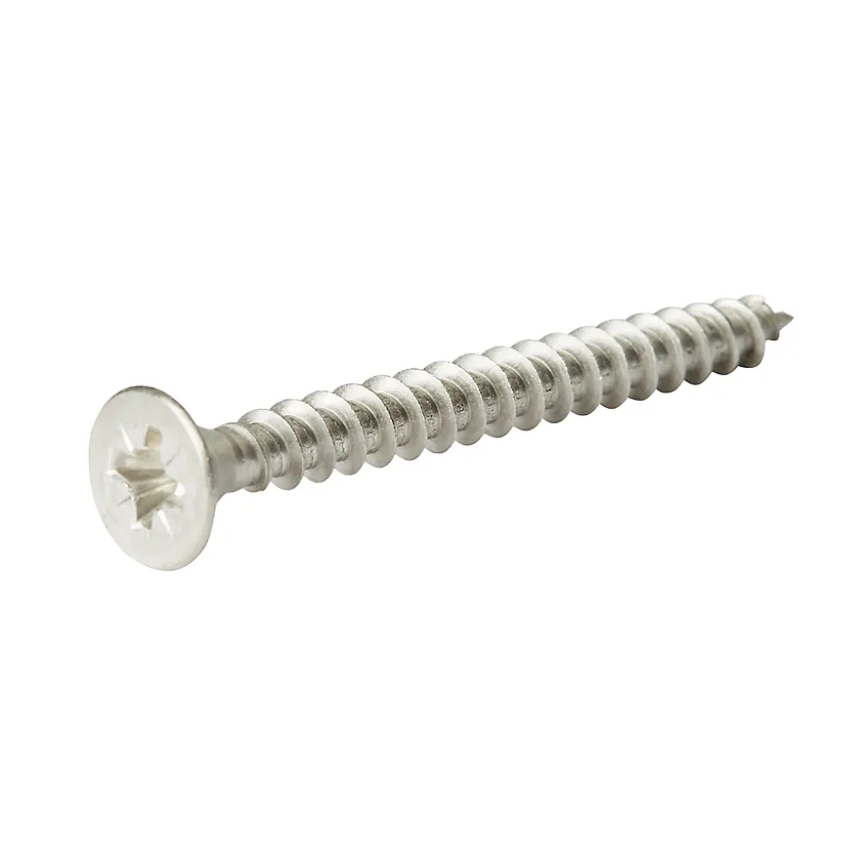 Vis à bois en acier inoxydable A2 pozidriv 5x60 mm - 20 pièces