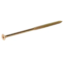 Vis à bois pozidriv tête fraisée zinguée jaune 4x70 mm - 100 pièces