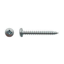 500 Vis Bois Tête Cylindrique Pozidriv 4.5 x 40 mm - Zingué blanc - D-Work