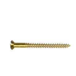 200 Vis Bois Tête Fraisée Fendue 4 x 20 mm - Laiton - D-Work