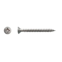200 Vis Bois Tête Fraisée Pozidriv 4 x 45 mm - Inox A4 - D-Work
