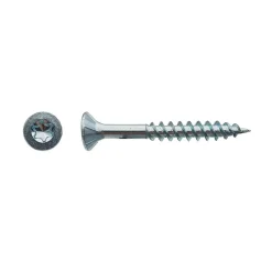 500 Vis Bois Tête Fraisée Torx F/Total 4.5 x 30 mm - Zingué blanc - D-Work