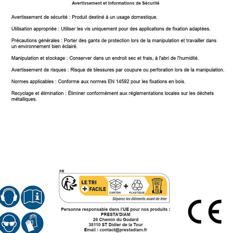 50 Vis Bois Tête Fraisée Torx T40 8 x 120 mm - Inox A2 - D-Work