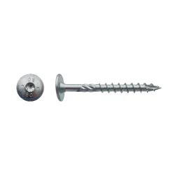 50 Vis Bois Tête Ronde Larges Torx T40 8 x 140 mm - Zingué blanc - D-Work