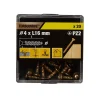 Vis à bois Turbodrive Premium pozidriv zinguée jaune 3.5x50 mm - 100 pièces