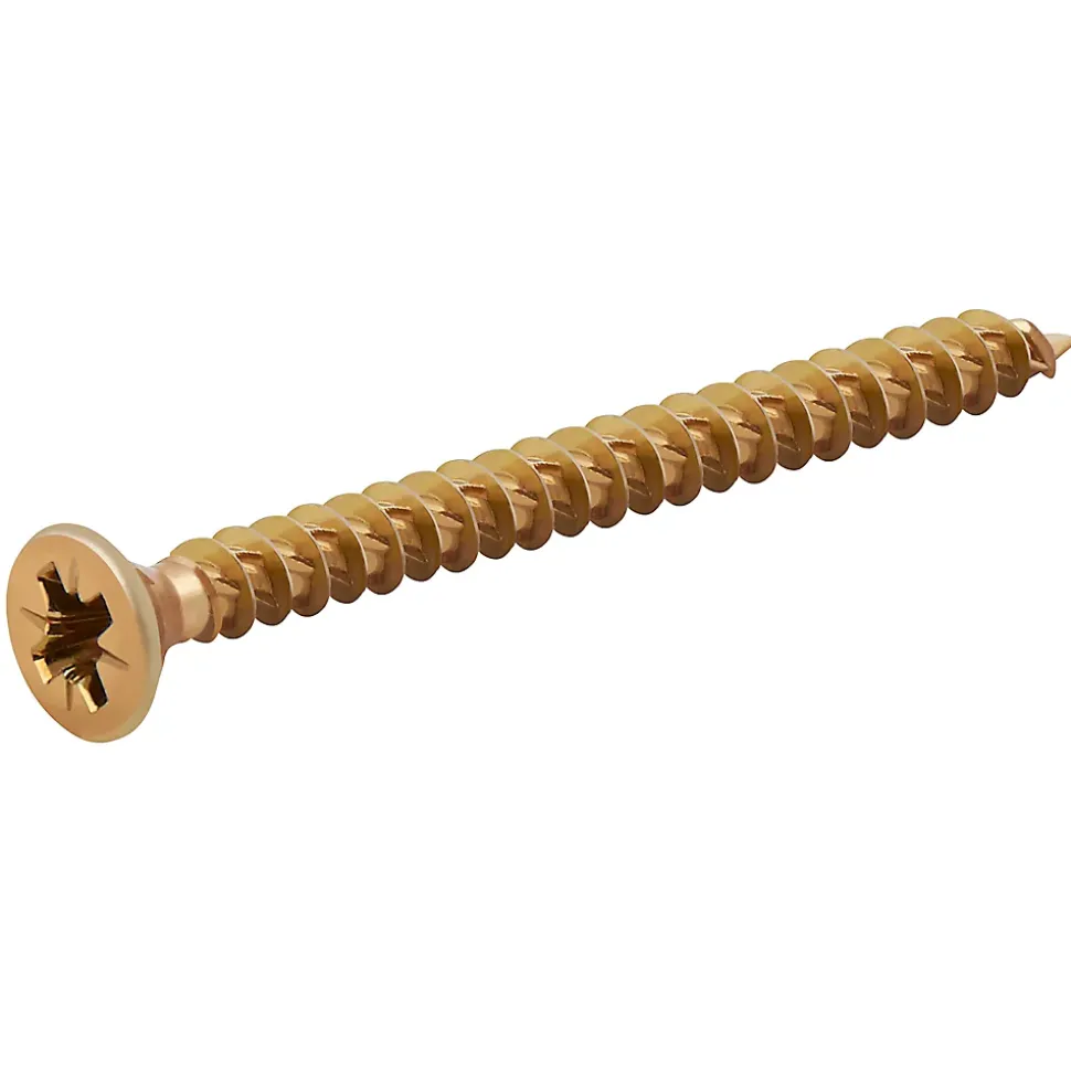 Vis à bois Turbodrive Premium pozidriv zinguée jaune 3.5x40 mm - 100 pièces