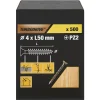 Vis à bois Turbodrive Premium pozidriv zinguée jaune 4x50 mm - 500 pièces
