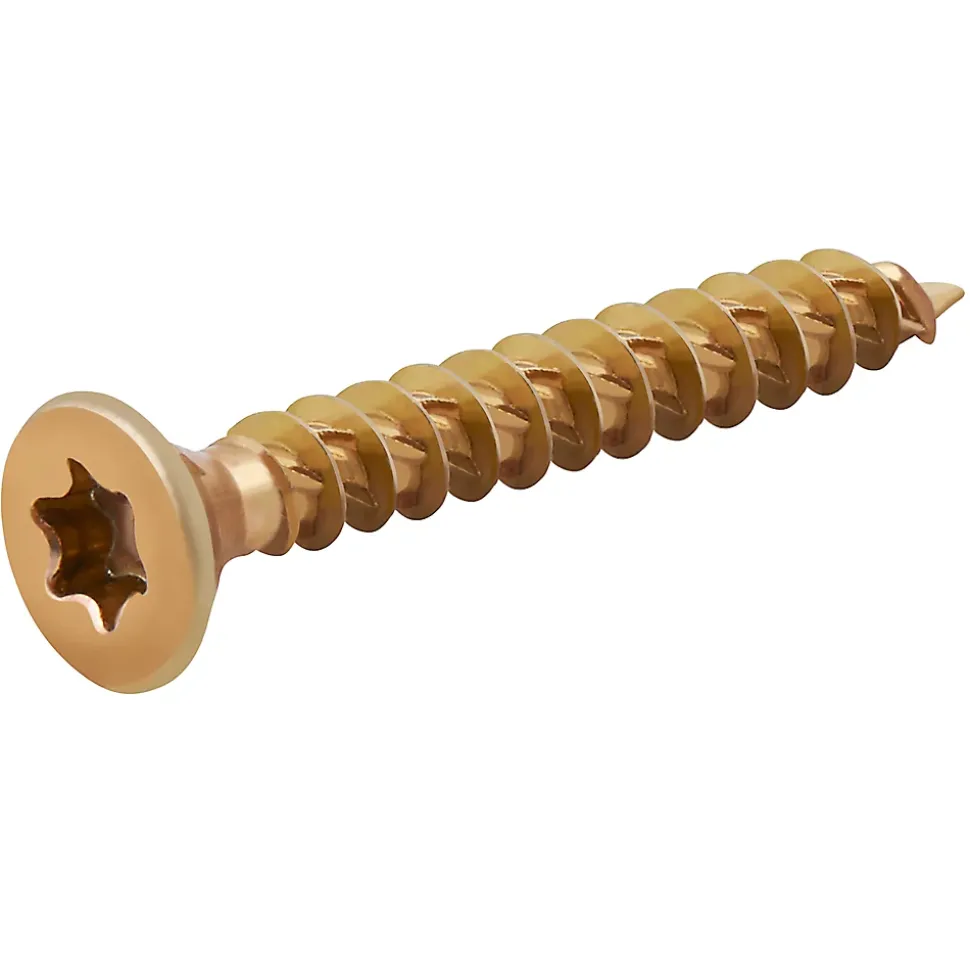 Vis à bois Turbodrive Premium torx zinguée jaune 4x30 mm - 100 pièces