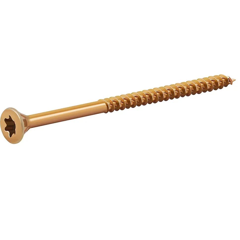 Vis à bois Turbodrive Premium torx zinguée jaune 5x80 mm - 200 pièces