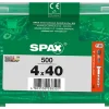 Vis à bois Wirox Spax torx A9J 4x40mm - 500 pièces