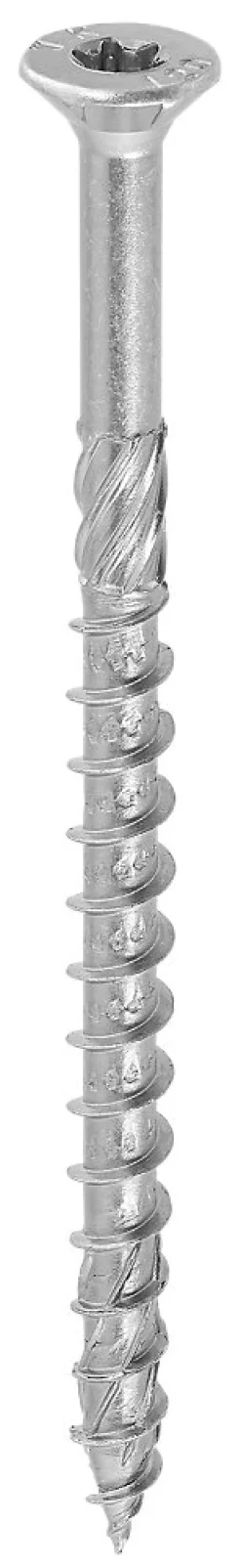 Vis à bois zinguée blanc - tête fraisée - filetage partiel - empreinte torx - pointe anti-fendage 6 x 100 - Boîte de 100