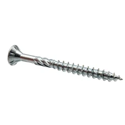 Vis à bois zinguée blanc - tête fraisée - filetage partiel - empreinte torx - pointe anti-fendage 5 x 50 - Boîte de 300