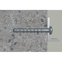 Vis béton - Fischer - Tête cylindrique - Acier électrozingué - 6 x 40/5 - Boîte de 100