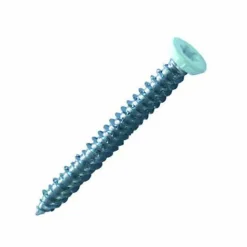 Vis béton pour fixation de châssis tête fraisée empreinte Torx T30 Zingué laqué blanc - 7,5 x 182 mm- Vendu par 100