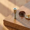 4 vis d'assemblages et caches acier zingué Diall Ø5 x l.40mm