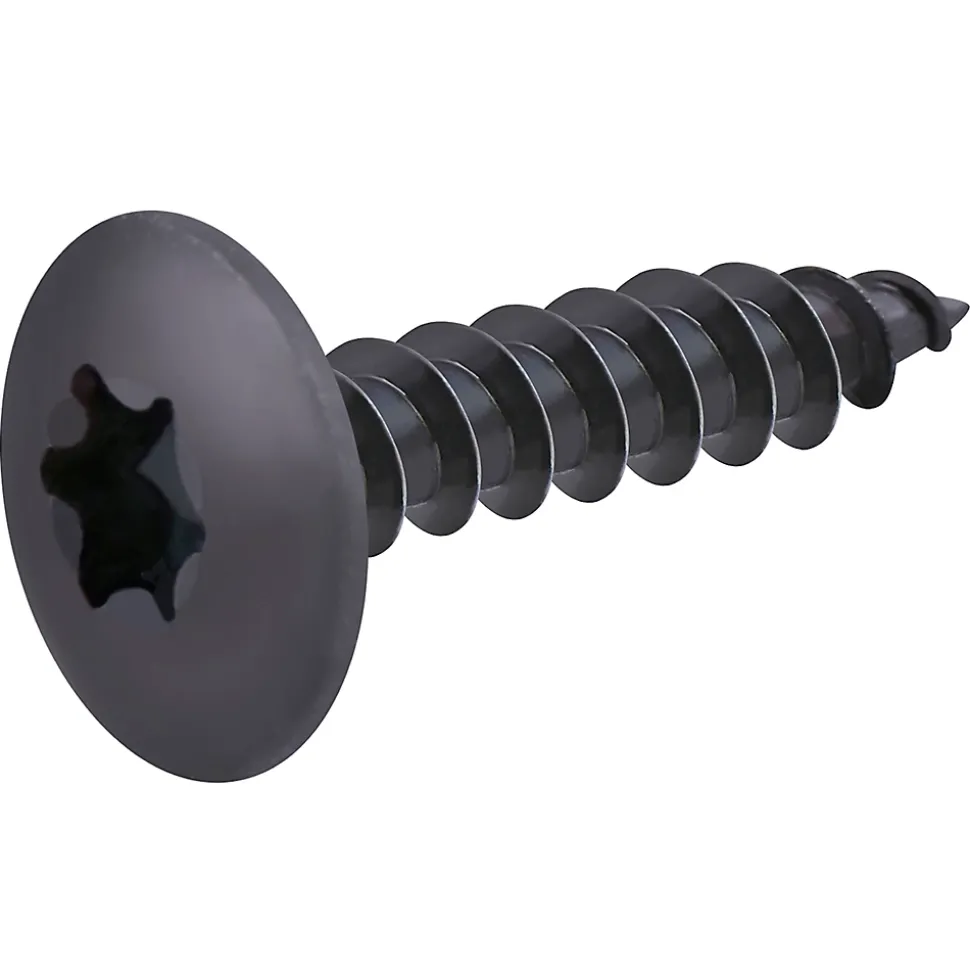 Vis de charnière zinguée noire 6x30 mm - 20 pièces