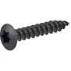 Vis de charnière zinguée noire 6x40 mm - 200 pièces