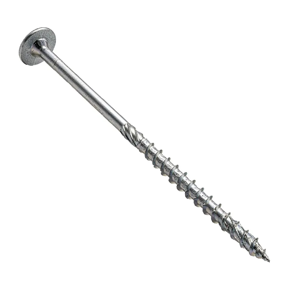 Vis de construction bois Klimas à tête large Torx zinguées blanches 8 x 340 mm 50 pcs
