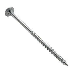 Vis de construction bois Klimas à tête large Torx zinguées blanches 6 x 160 mm 100 pcs