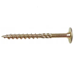 Vis de construction en bois Domax à tête disque, zinguée jaune, 5 x 70 mm 200 pcs