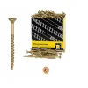 Vis de construction en bois Domax à tête fraisée, zinguée jaune, 6 x 80 mm 200 pcs