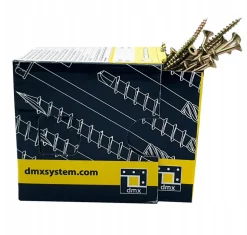 Vis de construction en bois Domax à tête fraisée, zinguée jaune, 6 x 80 mm 200 pcs