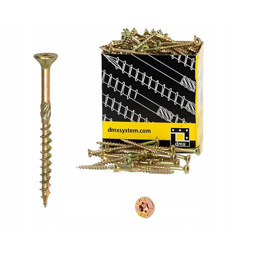 Vis de construction en bois Domax à tête fraisée, zinguée jaune, 5 x 100 mm 100 pcs