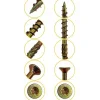 Vis de construction en bois Domax à tête fraisée, zinguée jauneDomax Senkkopfschrauben Holzbauschrauben gelb 4 x 45 mm 200 St.
