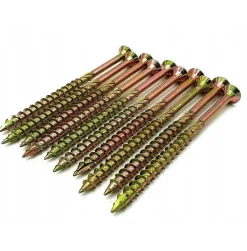 Vis de construction en bois Domax à tête fraisée, zinguée jaune, 8 x 380 mm 50 pcs