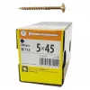 Vis de construction en bois Domax à tête disque, zinguée jaune, 5 x 45 mm 200 pcs