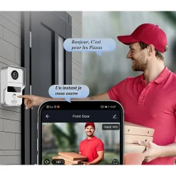 Visiophone connecté wifi pour maison à étages avec 2 écrans