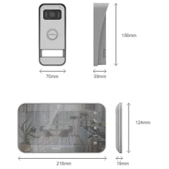 Visiophone couleur filaire effet miroir Avidsen Maya