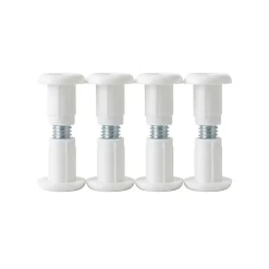 4 vis liaison plastique/acier blanc Diall M6 Ø8 x L.15 x Ep.30 mm