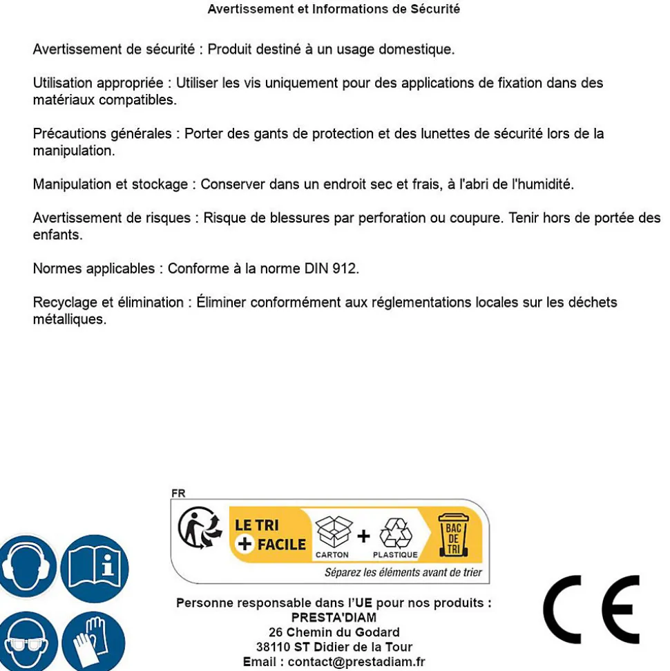 50 Vis Métaux Tête Cylindrique 6 Pans Creux CHC F/Partiel 6 x 120 mm - DIN 912 - 12.9 - Brut - D-Work