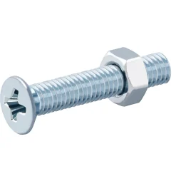20 vis métaux tête fraisée acier zingué 5 x 30 mm