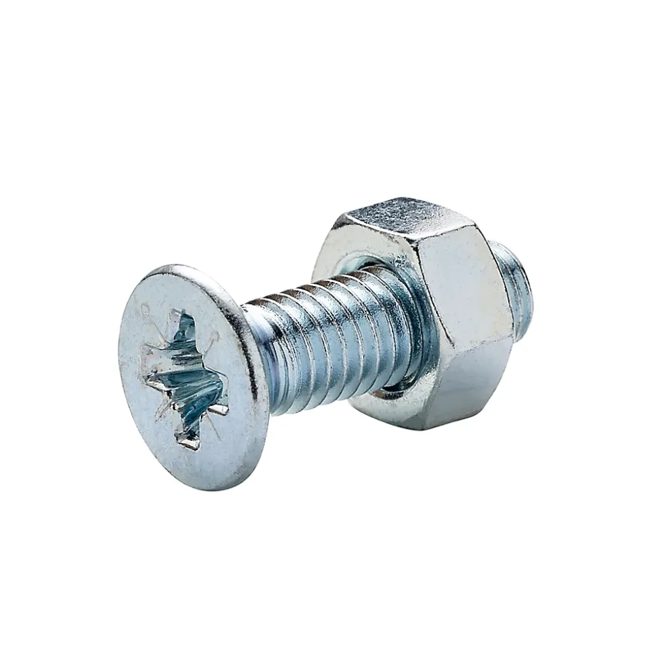 20 vis métaux tête fraisée acier zingué 6 x 20 mm