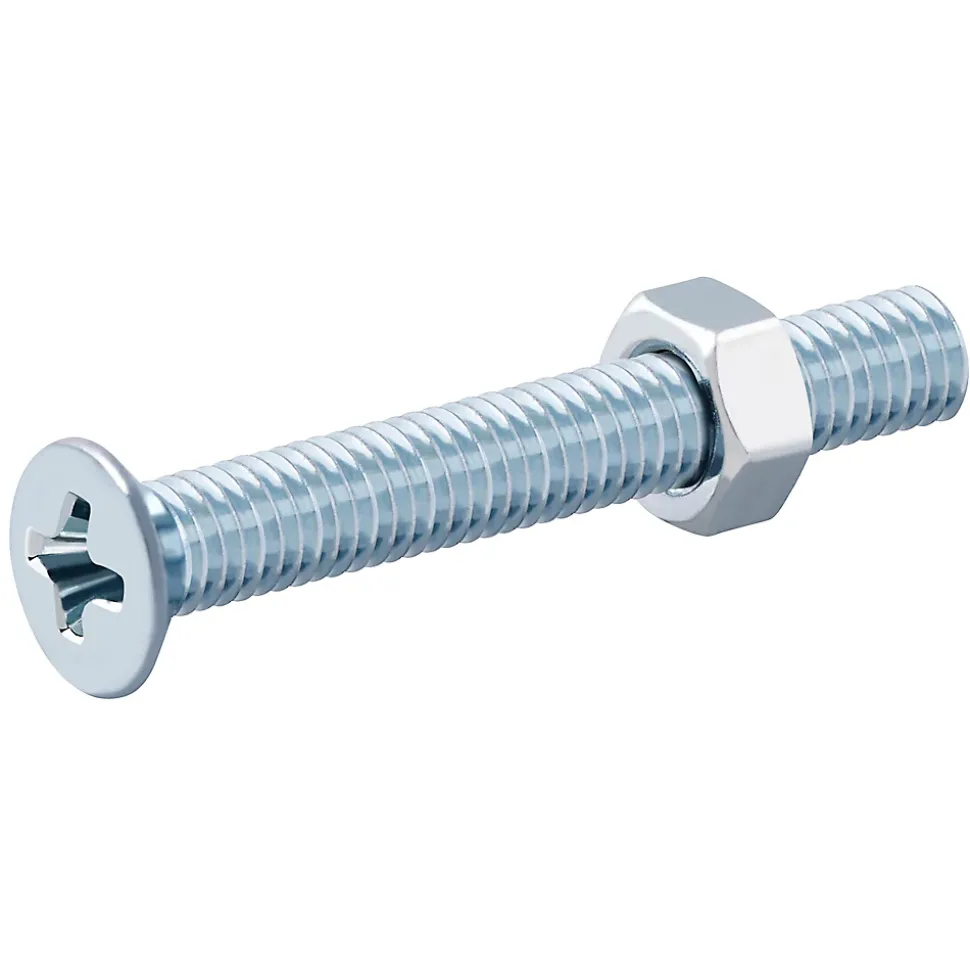 20 vis métaux tête fraisée acier zingué 3 x 25 mm
