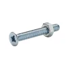 20 vis métaux tête fraisée acier zingué 4 x 30 mm