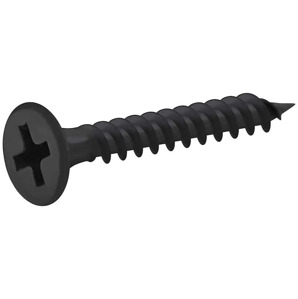 Vis pour plaque de plâtre (universelle), noir mat, 3,5x25 mm - 200 pièces