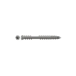 100 Vis Terrasse Bois Tête Cyl. Réduite Torx T-STAR + pointe 4CUT 5 x 60 mm - Inox A2 - D-Work