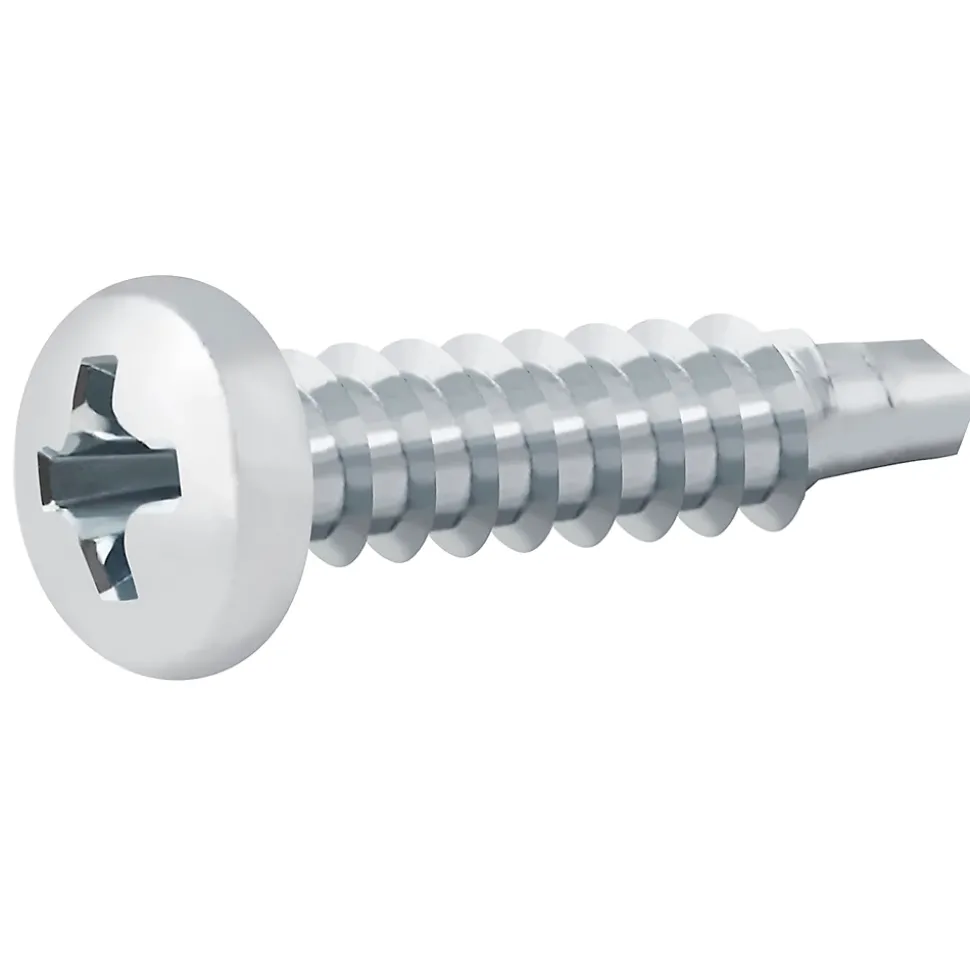 Vis zinguée autoperceuses à tête cylindrique, 4,2x19 mm - 100 pièces